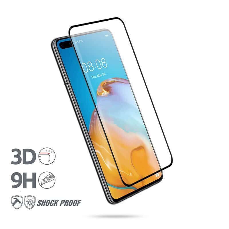 Crong 3D Armor Huawei P40 + montāžas rāmis cena un informācija | Ekrāna aizsargstikli | 220.lv