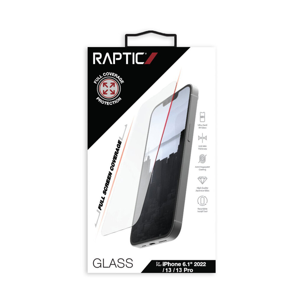 Aizsargstikls Raptic X-Doria Full Glass priekš iPhone 14 cena un informācija | Ekrāna aizsargstikli | 220.lv