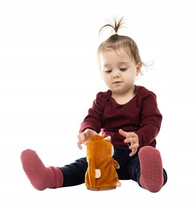 Interaktīva plīša rotaļlieta Kruzzel Hamster brūna 16cm цена и информация | Mīkstās (plīša) rotaļlietas | 220.lv