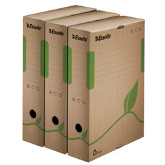 Arhīva kaste ESSELTE, 327 x 80 x 233 mm, brūns iepakojums 10 gab. cena un informācija | Kancelejas preces | 220.lv