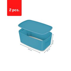 Ящик для хранения Cozy L:MyBox с крышкой, малый, синяя спец. упаковка 2 шт. цена и информация | Канцелярия | 220.lv