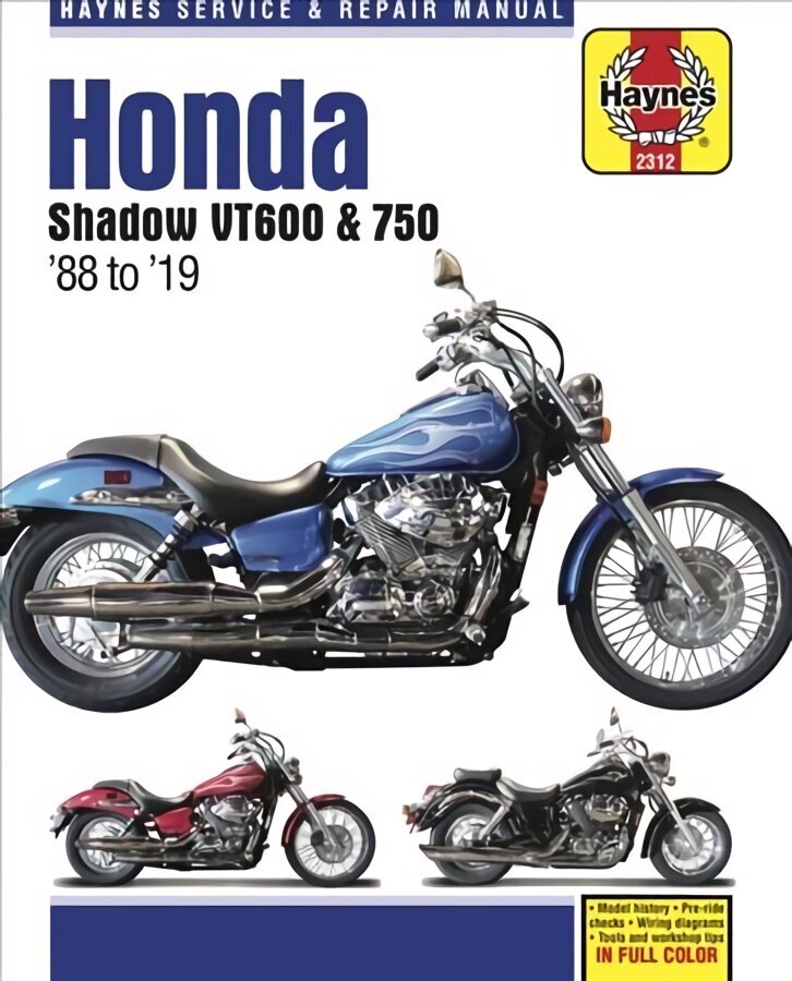 HM Honda Shadow VT600 & 750 1988-2019: - Model History - Pre-Ride Checks - Wiring Diagrams - Tools and Workshop Tips цена и информация | Ceļojumu apraksti, ceļveži | 220.lv