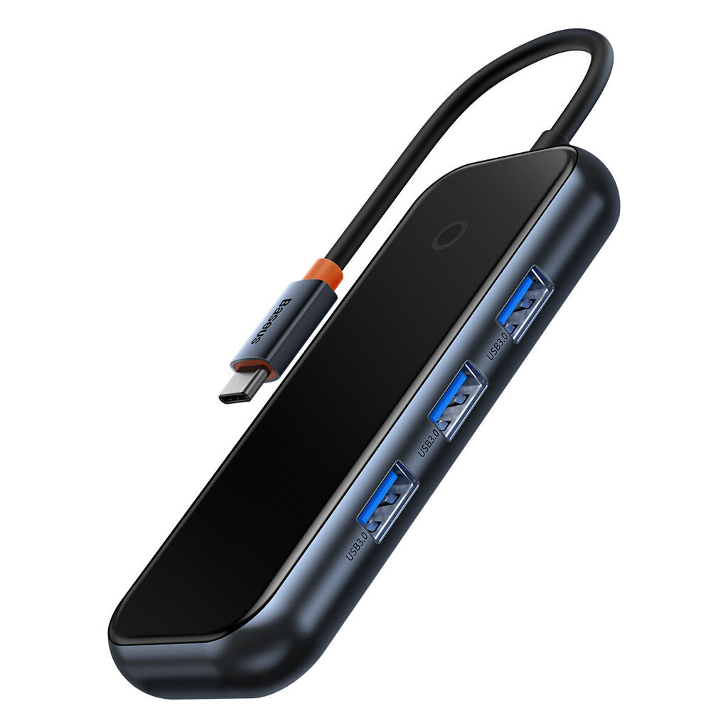 Baseus AcmeJoy HUB 4-Port USB-C to 1xUSB-C / 4xUSB3.0 dark gray cena un informācija | Adapteri un USB centrmezgli | 220.lv