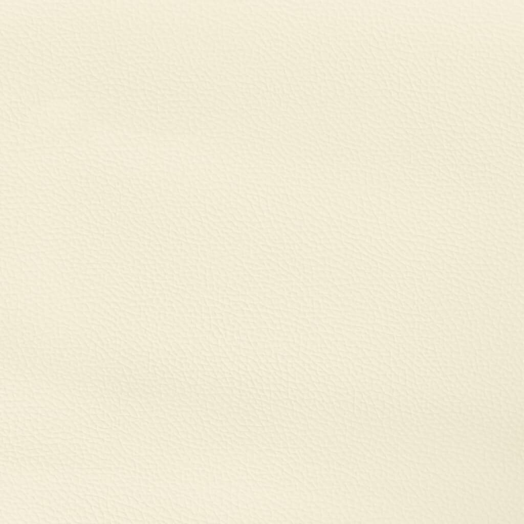 Galvgalis ar malām, 183x23x118/128 cm, krēmkrāsas mākslīgā āda цена и информация | Gultas | 220.lv
