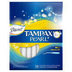 Tампоны Tampax Pearl Regular 18 шт. цена и информация | Тампоны, гигиенические прокладки для критических дней, ежедневные прокладки | 220.lv