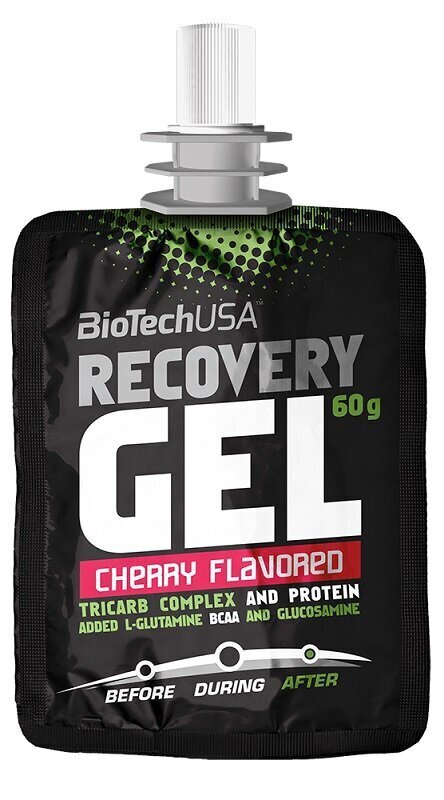 Dzēriens ar ķiršu garšu BioTech USA Recovery Gel, 60 g цена и информация | Atsvaidzinoši dzērieni | 220.lv