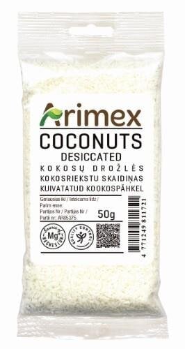 Kokosriekstu skaidiņas Arimex, 50 g cena un informācija | Uzkodas, čipsi | 220.lv