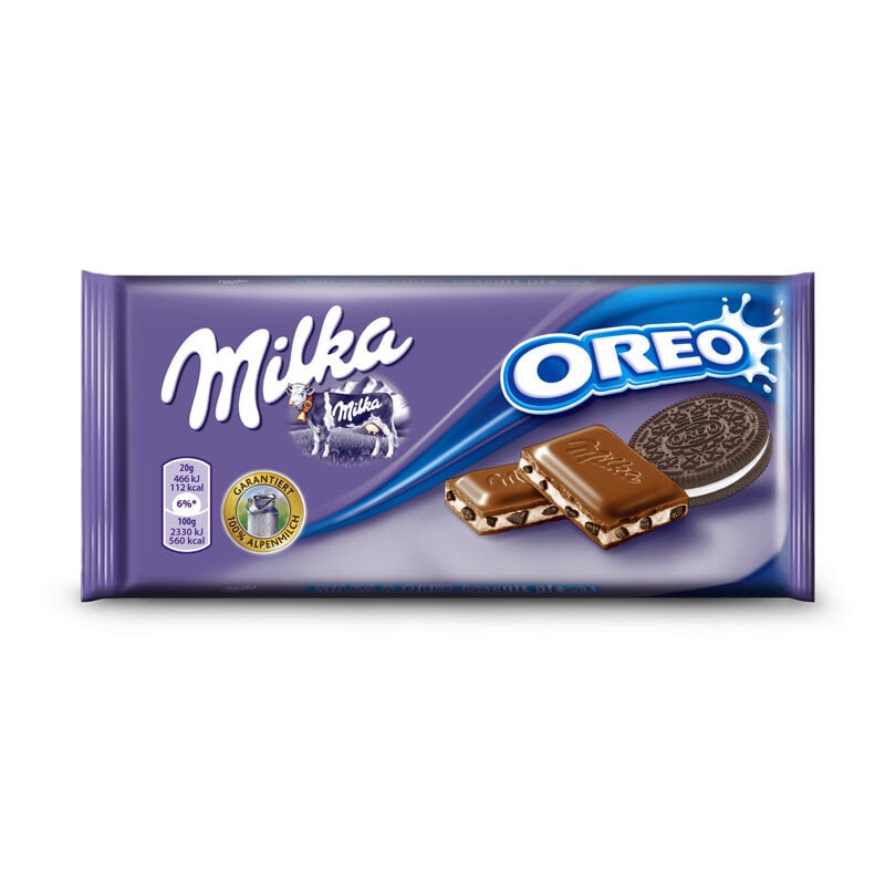 Piena šokolāde ar cepumiem Milka Oreo Choco, 100 g cena un informācija | Saldumi | 220.lv