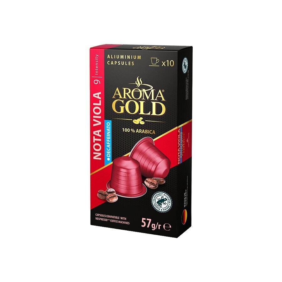 Kafijas kapsulas Aroma Gold Nota Viola Decaffeinato bez kofeīna, 10 kapsulas цена и информация | Kafija, kakao | 220.lv