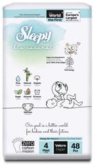 Autiņbiksītes Sleepy, Bio Natural, 4 maxi, 7-14 kg, 48 gab. cena un informācija | Autiņbiksītes | 220.lv