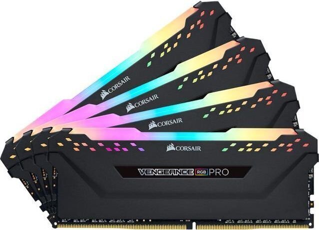 Corsair Vengeance RGB Pro, 64GB (4x16GB), DDR4, 3200MHz, CL16 (CMW64GX4M4E3200C16) cena un informācija | Operatīvā atmiņa (RAM) | 220.lv