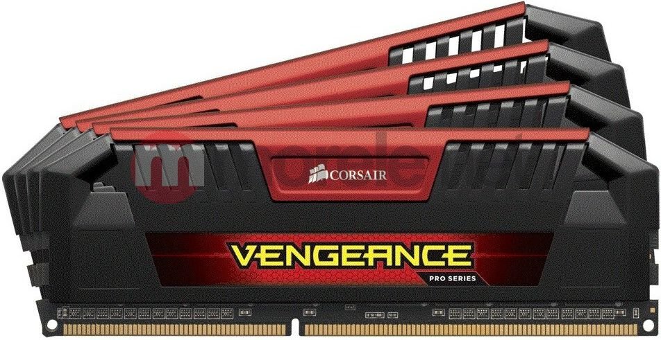 Corsair Vengeance Pro Red, 32GB (4x8GB), DDR3, 1600MHz (CMY32GX3M4A1600C9R) cena un informācija | Operatīvā atmiņa (RAM) | 220.lv