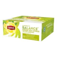 Zaļā tēja Lipton ar citrusaugļu gabaliņiem, 100 gab. cena un informācija | Tēja | 220.lv