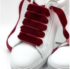 Бархатные широкие шнурки 12 мм 100 см, цвет розовый  цена и информация | Для ухода за обувью и одеждой | 220.lv
