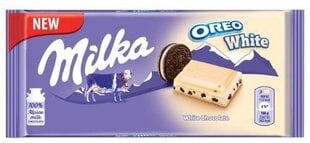 Šokolāde Milka Oreo White, 100 g cena un informācija | Saldumi | 220.lv