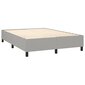 Atsperu gultas rāmis ar matraci vidaXL, 140x200cm, gaiši pelēks cena un informācija | Gultas | 220.lv