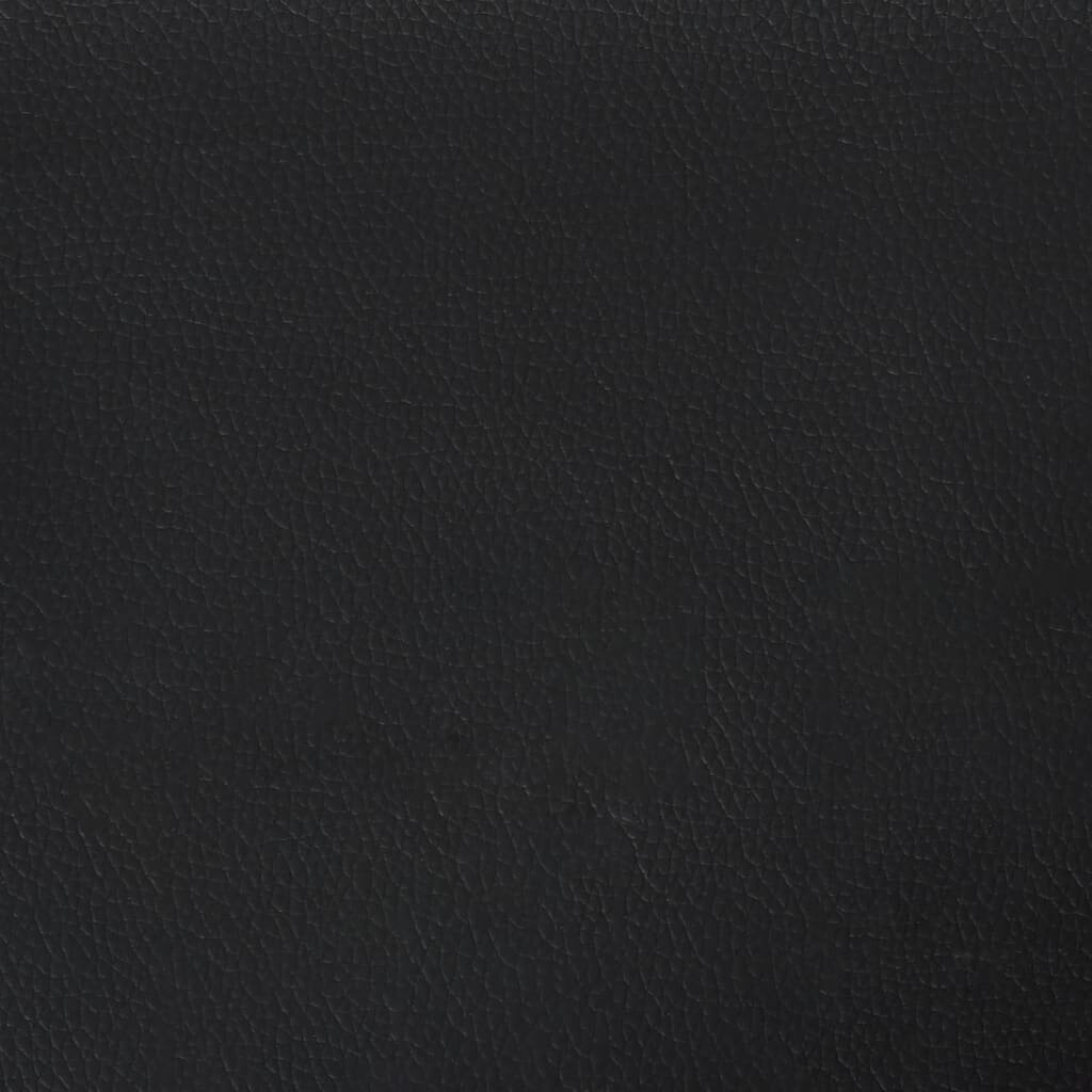 Galvgalis ar malām, 93x23x118/128 cm, melns mākslīgā āda cena un informācija | Gultas | 220.lv