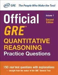 Official GRE Quantitative Reasoning Practice Questions, Second Edition, Volume 1 2nd edition, Volume 1 cena un informācija | Sociālo zinātņu grāmatas | 220.lv