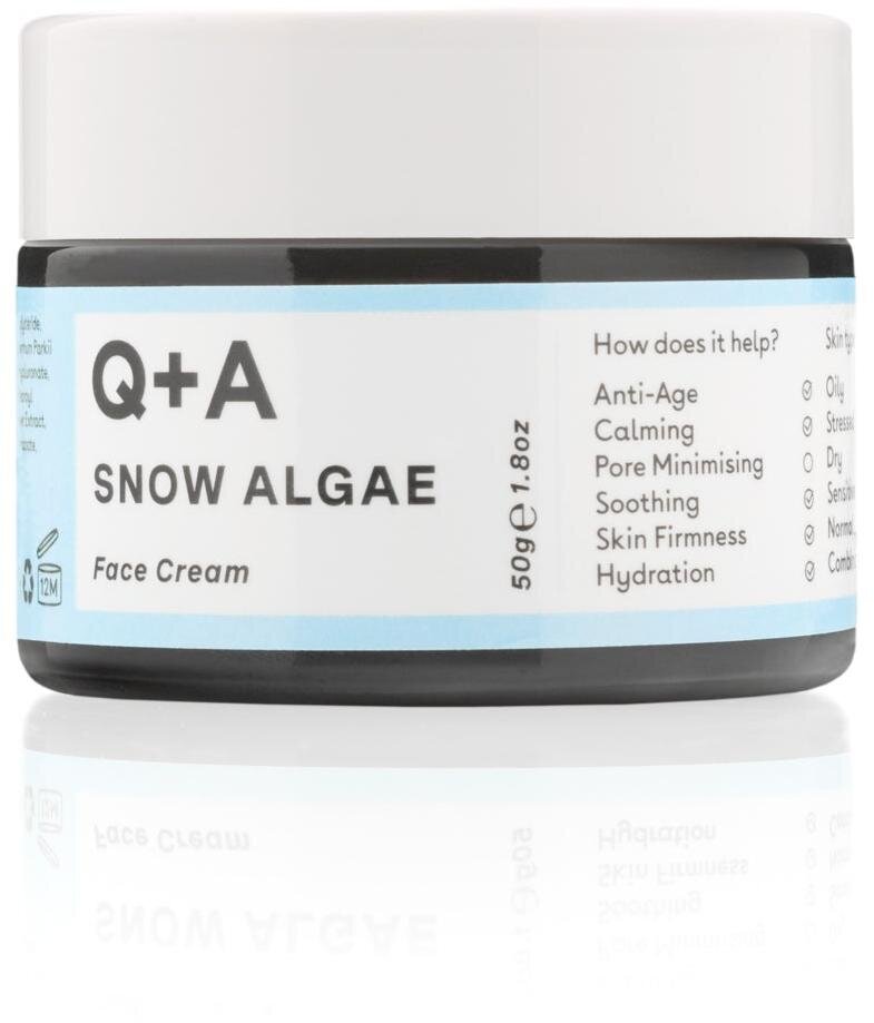 Q + A Intense sejas krēms Snow Algae, 50g cena un informācija | Sejas krēmi | 220.lv