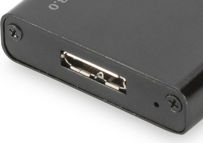 Digitus Ārējais SSD korpuss microUSB 3.0 līdz M.2 SATA SSD cena un informācija | Komponentu piederumi | 220.lv