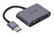 UNITEK ADAPTER USB-A - HDMI & VGA, FULLHD, M/F цена и информация | Adapteri un USB centrmezgli | 220.lv