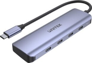 UNITEK HUB USB-C 3.1, 4X USB-C, 5 GBPS, H1107K цена и информация | Адаптеры и USB разветвители | 220.lv