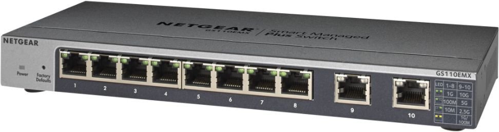 Switch de Sobremesa Netgear GS110EMX-100PES 10 x RJ45 50 Gbps cena un informācija | Komutatori (Switch) | 220.lv