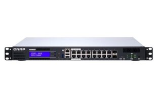 Коммутатор Qnap QGD-1600P-8G|Тип L2|Стойка|2x10GBASE-T/SFP+ Combo|14x1GbE|1|2|1|порты PoE 16|360 Вт|QGD-1600P-8G цена и информация | Коммутаторы (Switch) | 220.lv