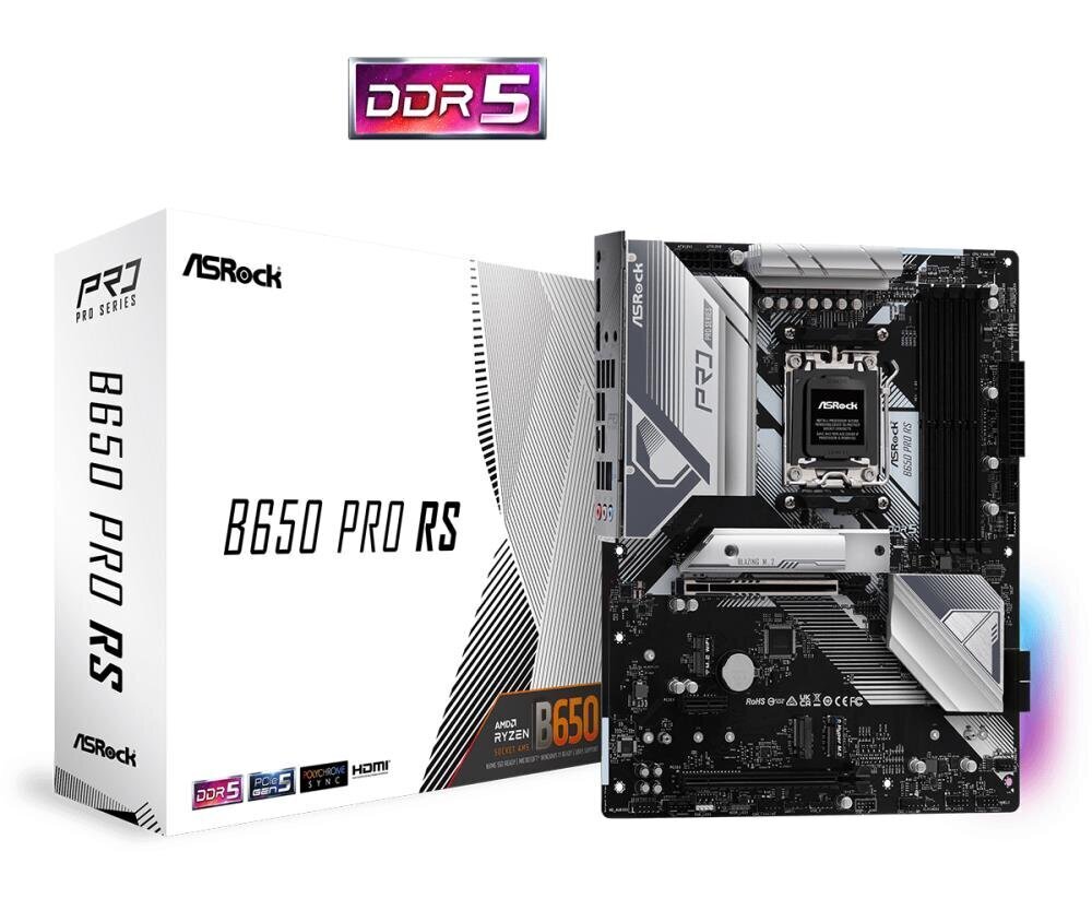 Asrock B650 PRO RS AMD B650 AM5 ATX DDR5 цена и информация | Mātesplates | 220.lv