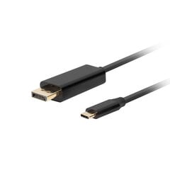 Lanberg CA-CMDP-10CU-0010-BK, USB C – DisplayPort, 1 m цена и информация | Адаптеры и USB разветвители | 220.lv