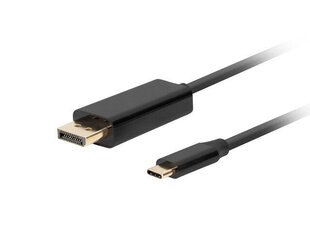 Адаптер USB C—DisplayPort Lanberg CA-CMDP-10CU-0018-BK Чёрный 1,8 m цена и информация | Адаптеры и USB разветвители | 220.lv