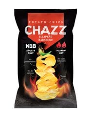 Kartupeļu čipsi Chazz ar halapenjo pipariem, 90 g cena un informācija | Uzkodas, čipsi | 220.lv