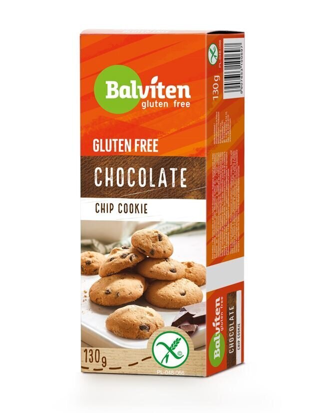 Cepumi ar šokolāde gabaliņiem Balviten, bez glutēna, 130 g cena un informācija | Saldumi | 220.lv