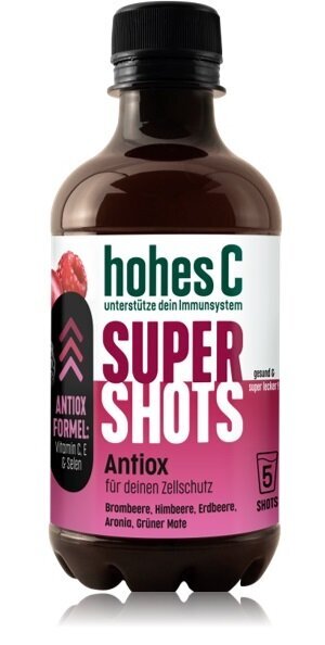Sula Hohes C Shot Antiox, dažādi augļi, ar E vitamīnu un selēnu, 0,33 l, gab. цена и информация | Sulas, nektāri un sulu dzērieni | 220.lv