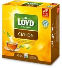 Aromatizēta melnā tēja Loyd Ceylon, 75x2 g cena un informācija | Tēja | 220.lv