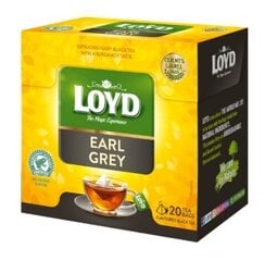 Aromatizēta melnā tēja Loyd Earl Grey, 20 x 2 g cena un informācija | Tēja | 220.lv