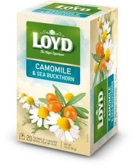 Aromatizēta zāļu un augļu tēja Loyd ar kumelīšu un smiltsērkšķu garšu, 20х 2 g cena un informācija | Tēja | 220.lv