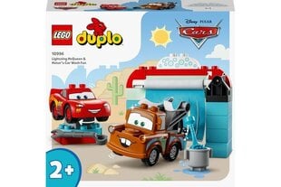 10996 LEGO® DUPLO Развлечения Молнии Маккуина и Мэтра на автомойке цена и информация | Конструкторы и кубики | 220.lv