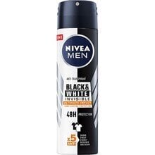 Pretsviedru aerosols Men Invisible Black & White Ultimate Impact 150 ml cena un informācija | Dezodoranti | 220.lv