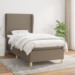 Atsperu gulta ar matraci vidaXL, 80x200 cm, pelēkbrūns цена и информация | Кровати | 220.lv