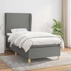 Atsperu gulta ar matraci vidaXL, 80x200 cm, tumši pelēks цена и информация | Кровати | 220.lv