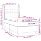 Atsperu gulta ar matraci vidaXL, 80x200 cm, krēmkrāsas cena un informācija | Gultas | 220.lv