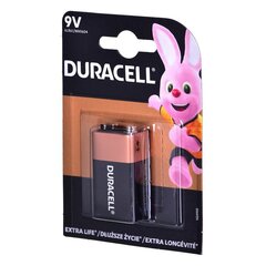 Щелочная батарейка Duracell 9В (6F22) 1 шт. цена и информация | Батареи | 220.lv