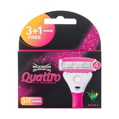 Wilkinson Sword Quattro For Women ( 4 ks) - Rezerves galva 4 gab. cena un informācija | Skūšanās piederumi, kosmētika | 220.lv