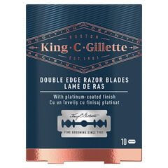 Rezerves skuvekļi King Double Edge Razor Blades, 10 gab. цена и информация | Косметика и средства для бритья | 220.lv