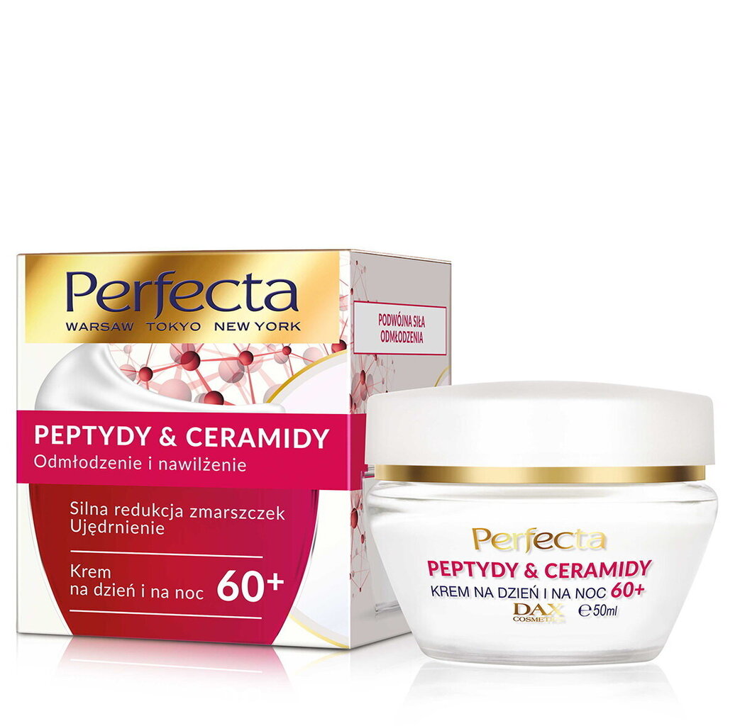 Sejas krēms nobriedušai ādai Perfecta Peptydy & Ceramidy 60+ 50 ml cena un informācija | Sejas krēmi | 220.lv