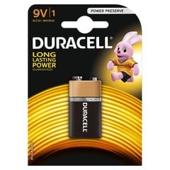 Батарейка Duracell 9V LR61 1 шт цена и информация | Батарейки | 220.lv