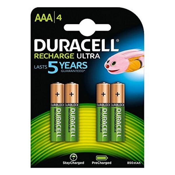 Duracell Rechargeable Accu Stay Charged 800mAh HR03 AAA (LR03), 4 gab. цена и информация | Baterijas | 220.lv