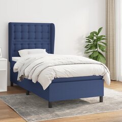 Atsperu gultas rāmis ar matraci vidaXL, 80x200 cm, zils цена и информация | Кровати | 220.lv