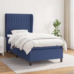 Atsperu gultas rāmis ar matraci vidaXL, 80x200 cm, zils cena un informācija | Gultas | 220.lv
